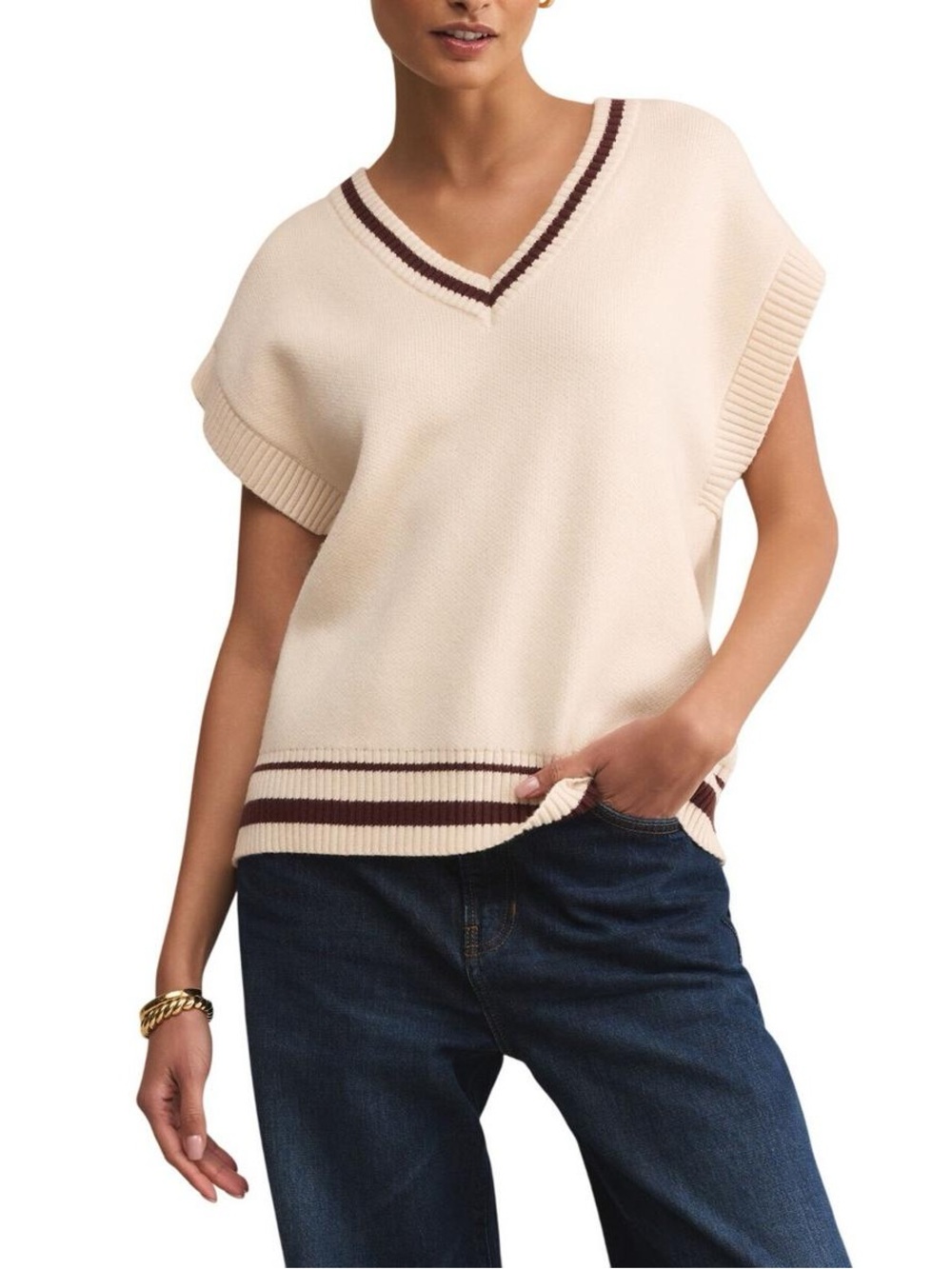 ZSupply Women's Z Supply Fletcher V-Neck Sweater Vest Like New